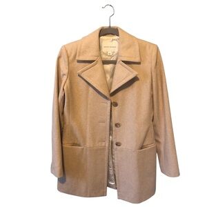 Banana Republic Oatmeal Wool Blend Lined Winter Coat Small